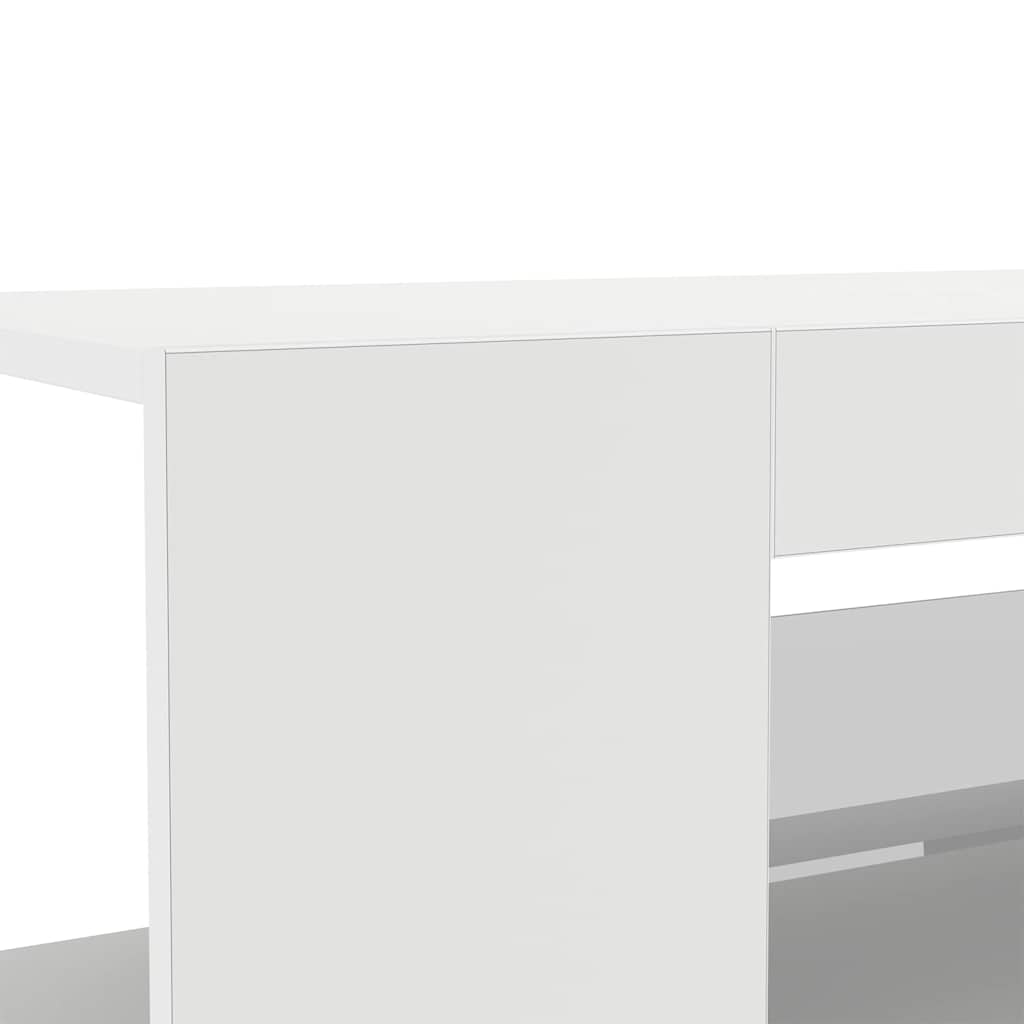 TV Cabinet with LED Lights White 90x39x30 cm