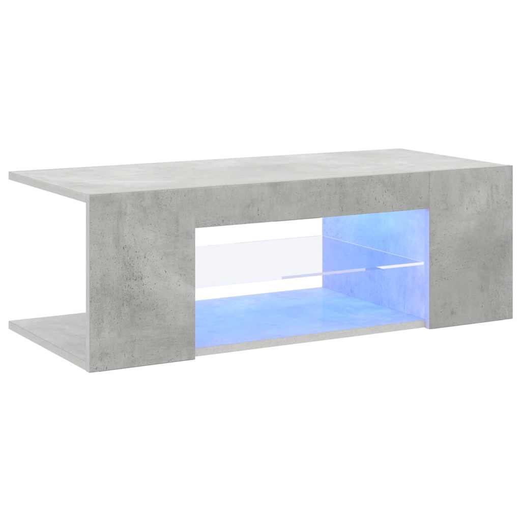 TV Cabinet with LED Lights Concrete Grey 90x39x30 cm