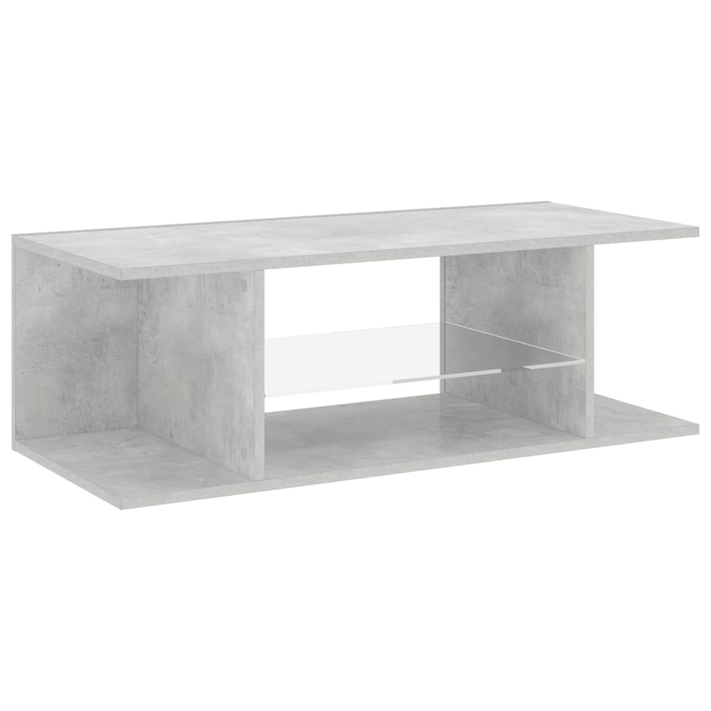 TV Cabinet with LED Lights Concrete Grey 90x39x30 cm