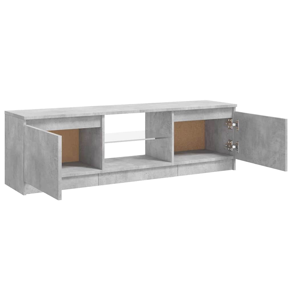 TV Cabinet with LED Lights Concrete Grey 120x30x36 cm