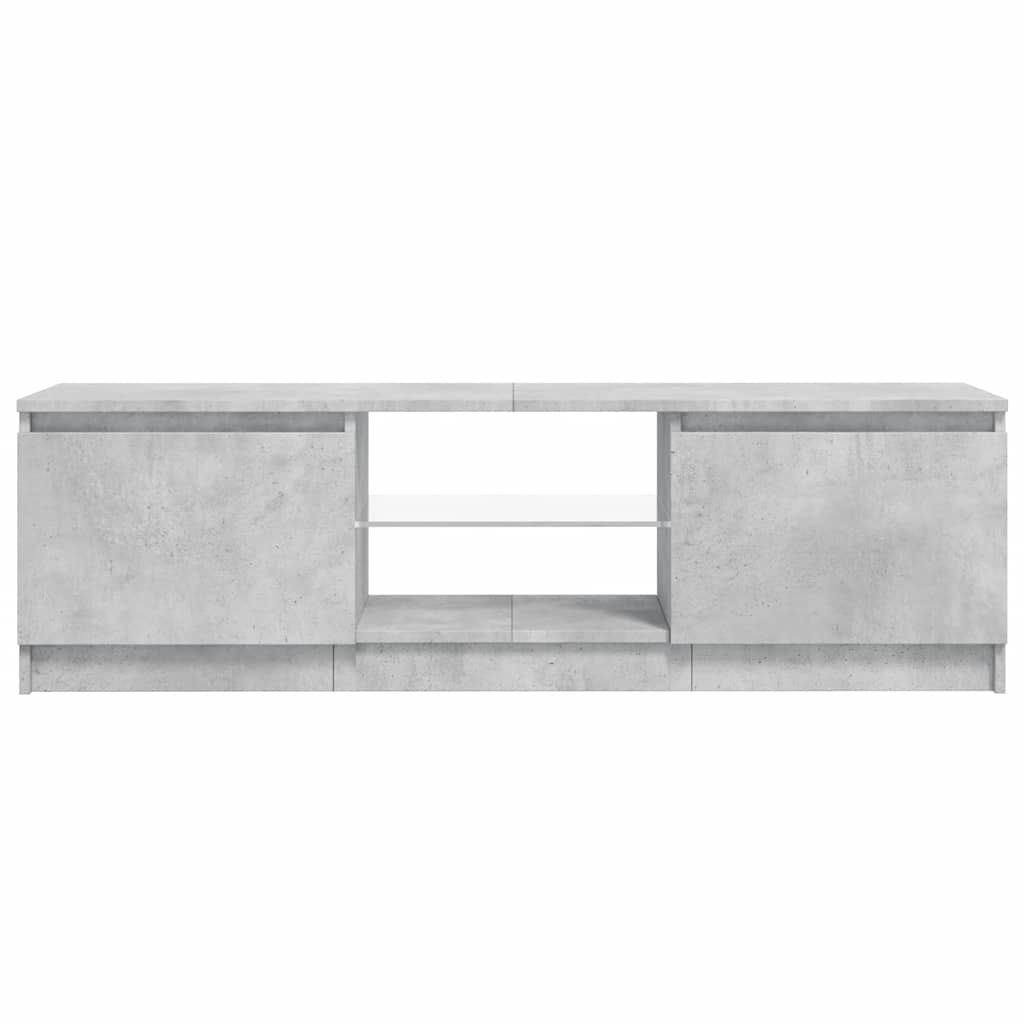 TV Cabinet with LED Lights Concrete Grey 120x30x36 cm