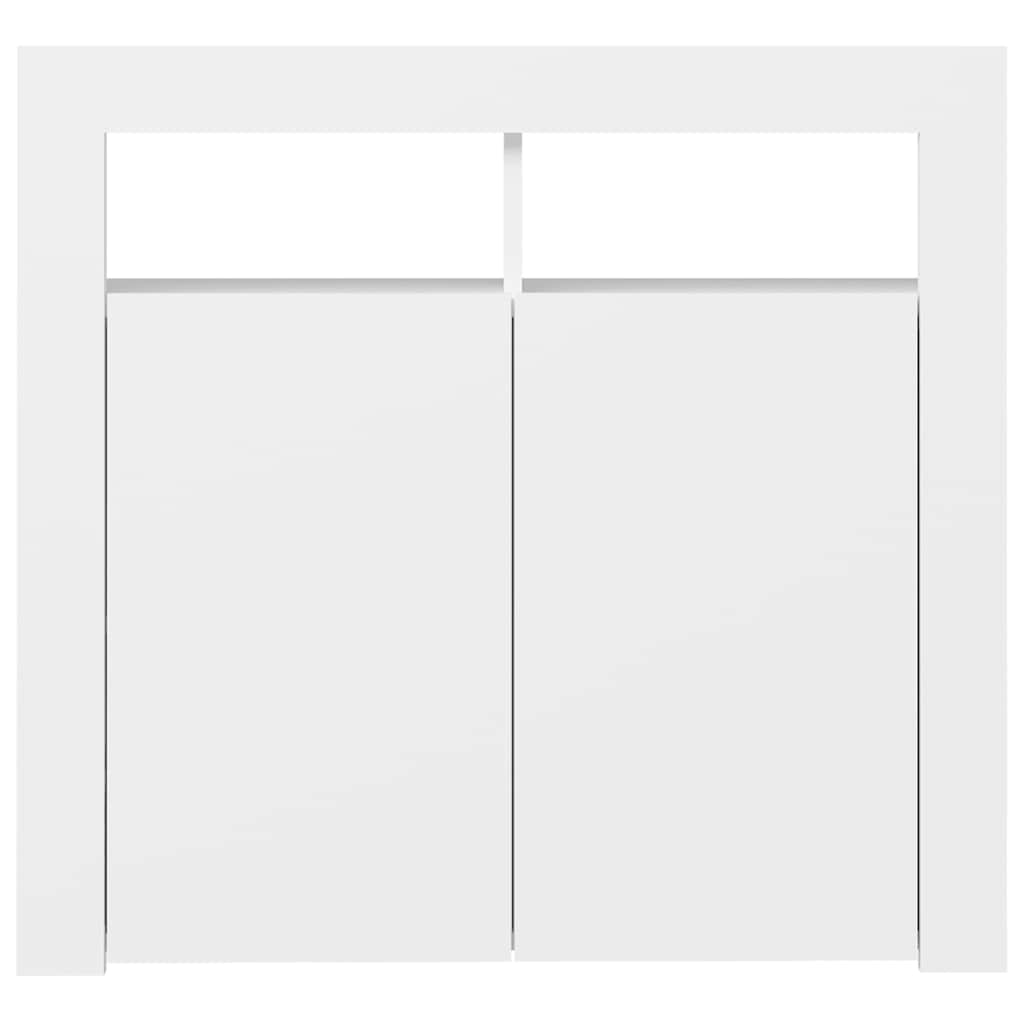 Sideboard with LED Lights White 80x35x75 cm