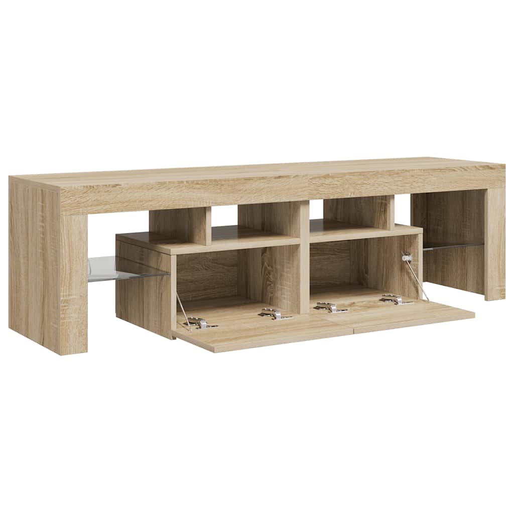 TV Cabinet with LED Lights Sonoma Oak 140x36.5x40 cm
