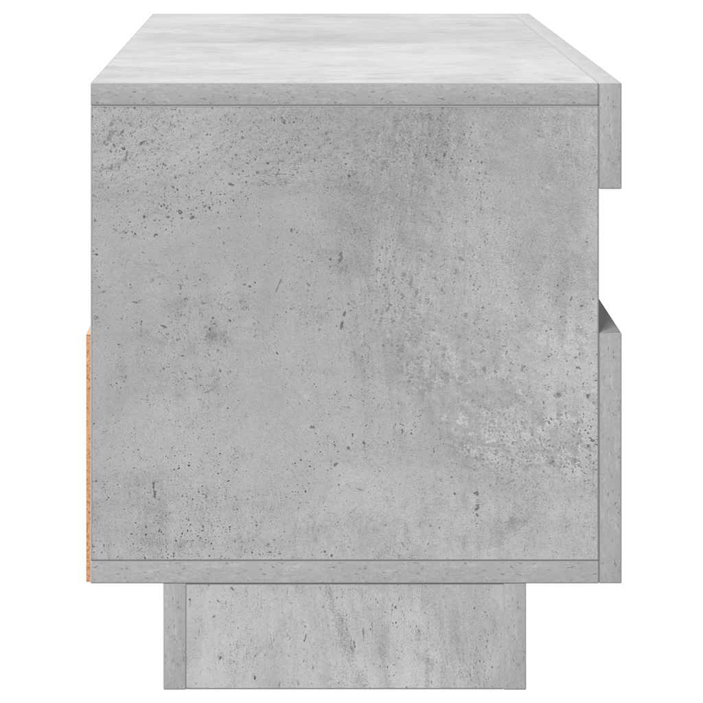TV Cabinet with LED Lights Concrete Grey 100x35x40 cm