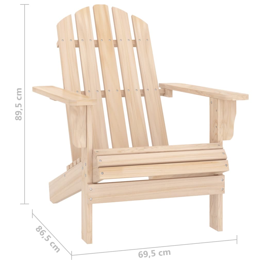 Garden Adirondack Chair with Table Solid Fir Wood