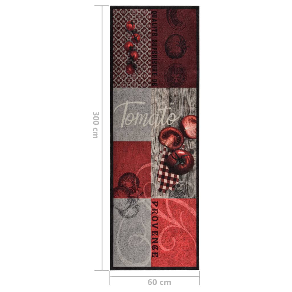 Kitchen Carpet Washable Tomatoes 60x300 cm