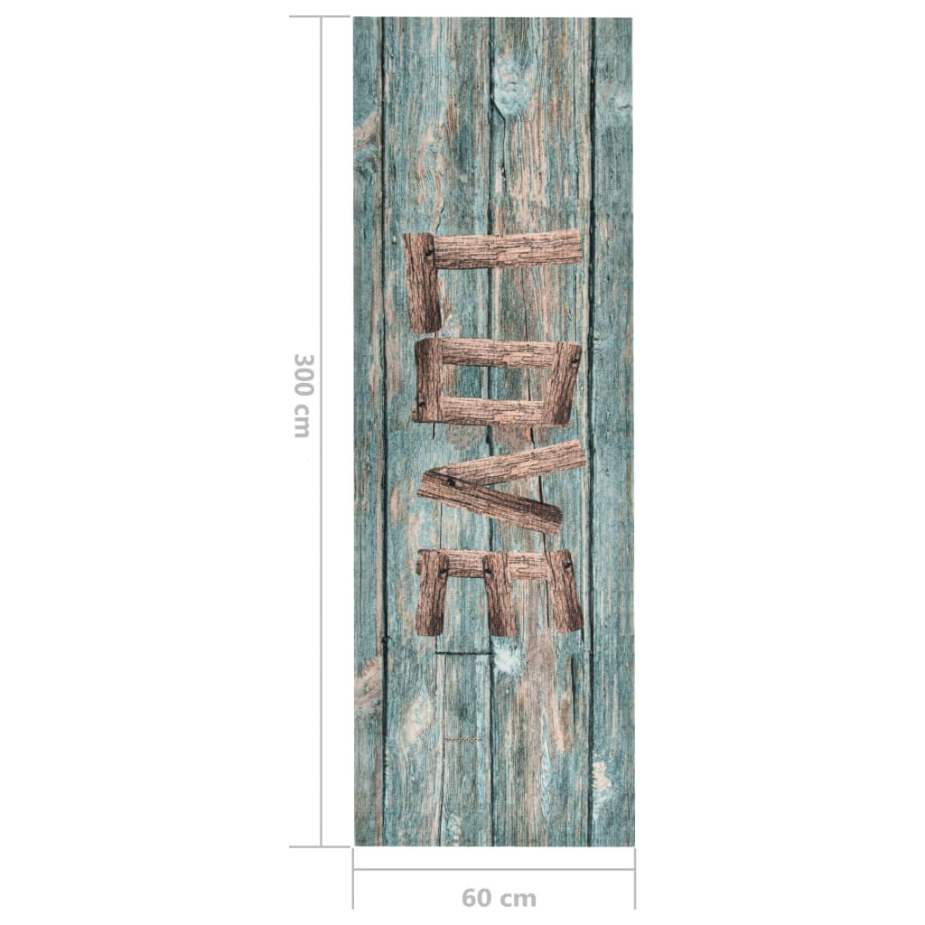 Kitchen Carpet Washable Love 60x300 cm