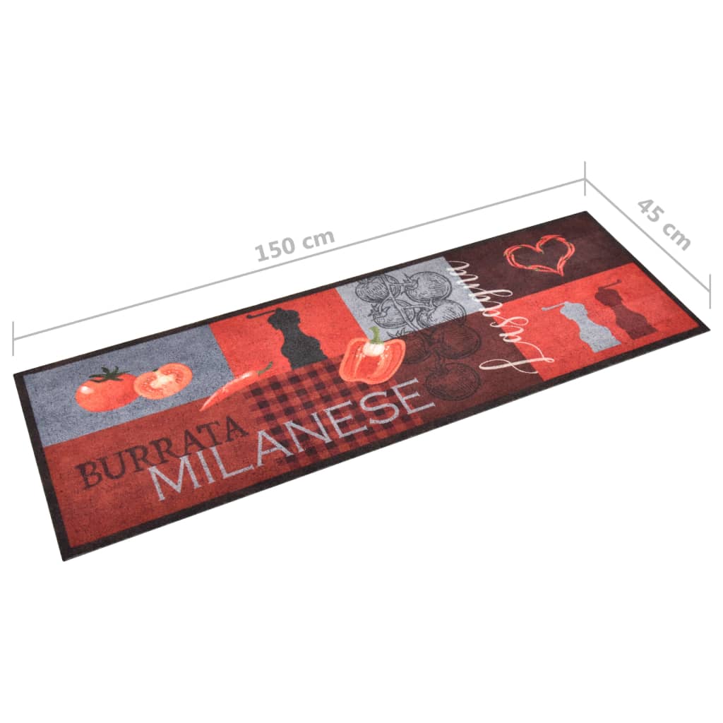 Kitchen Carpet Washable Tomatoes 45x150 cm