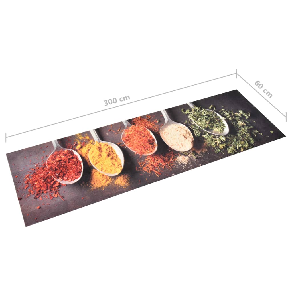 Kitchen Carpet Washable Spoons 60x300 cm
