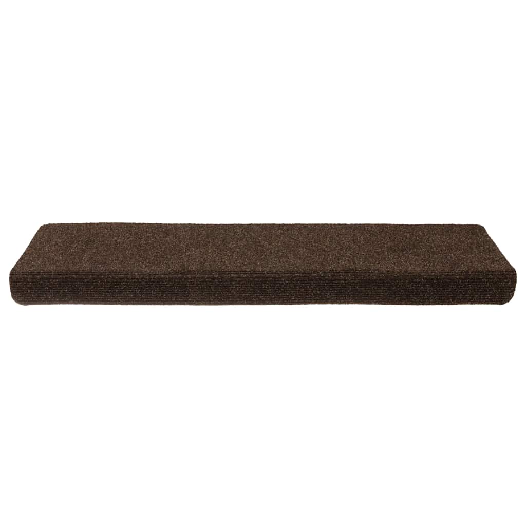 Stair Mats Self-adhesive 15 pcs 65x21x4 cm Brown Rectangular Edge