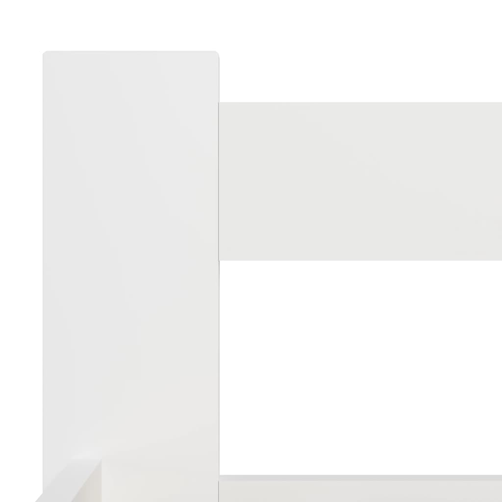 Bed Frame without Mattress White Solid Pine Wood 160x200 cm