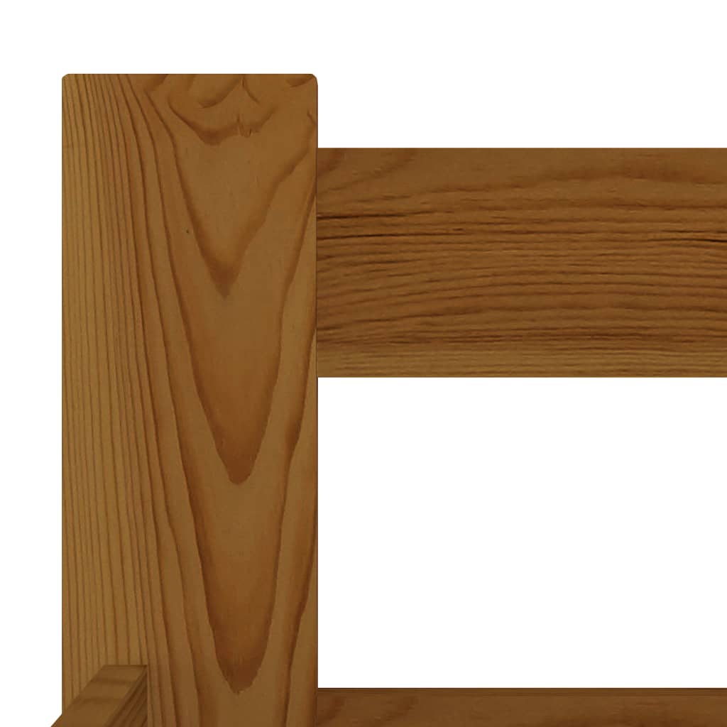 Bed Frame without Mattress Honey Brown Solid Pine Wood 90x200 cm