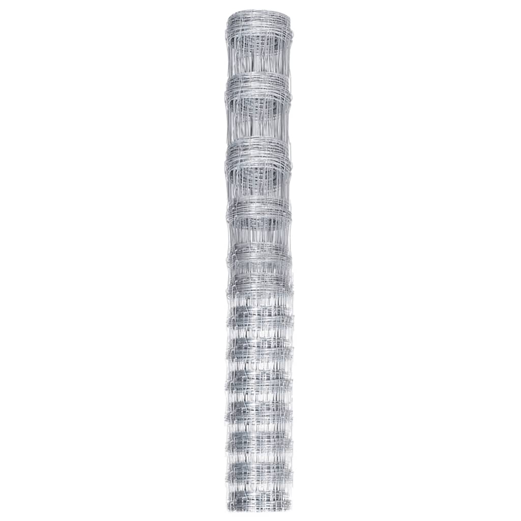 Garden Fence Galvanised Steel 50x1.5 m Silver