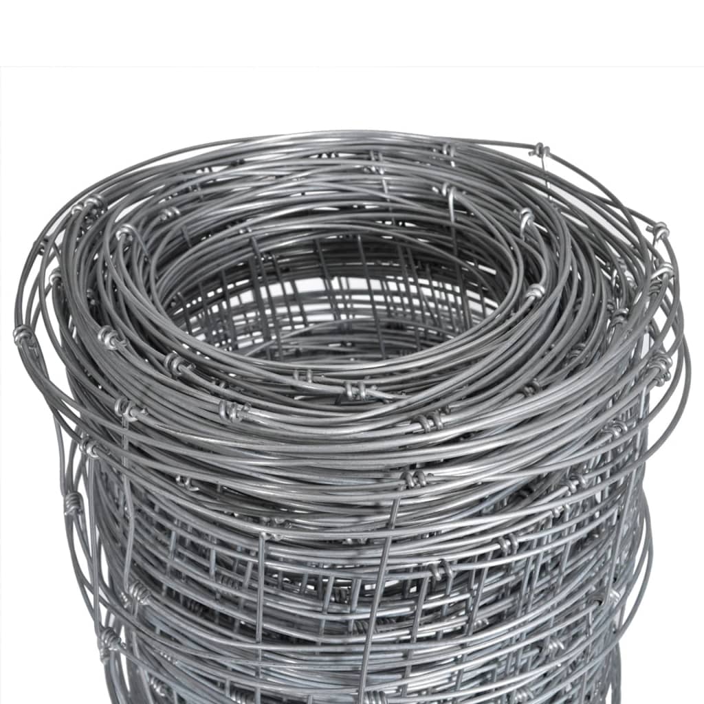 Garden Fence Galvanised Steel 50x1.5 m Silver