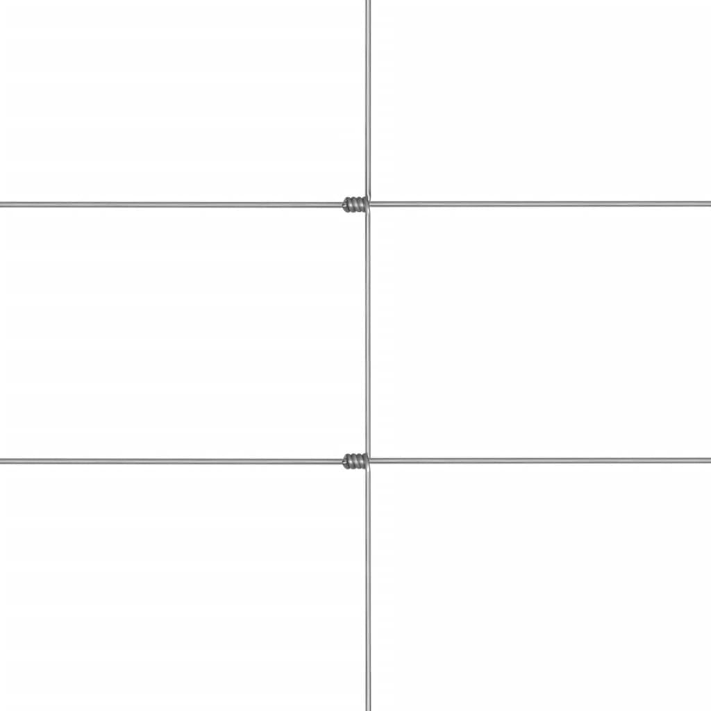 Garden Fence Galvanised Steel 50x1.5 m Silver