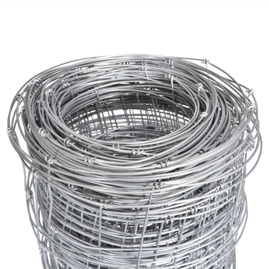 Garden Fence Galvanised Steel 50x1.6 m Silver