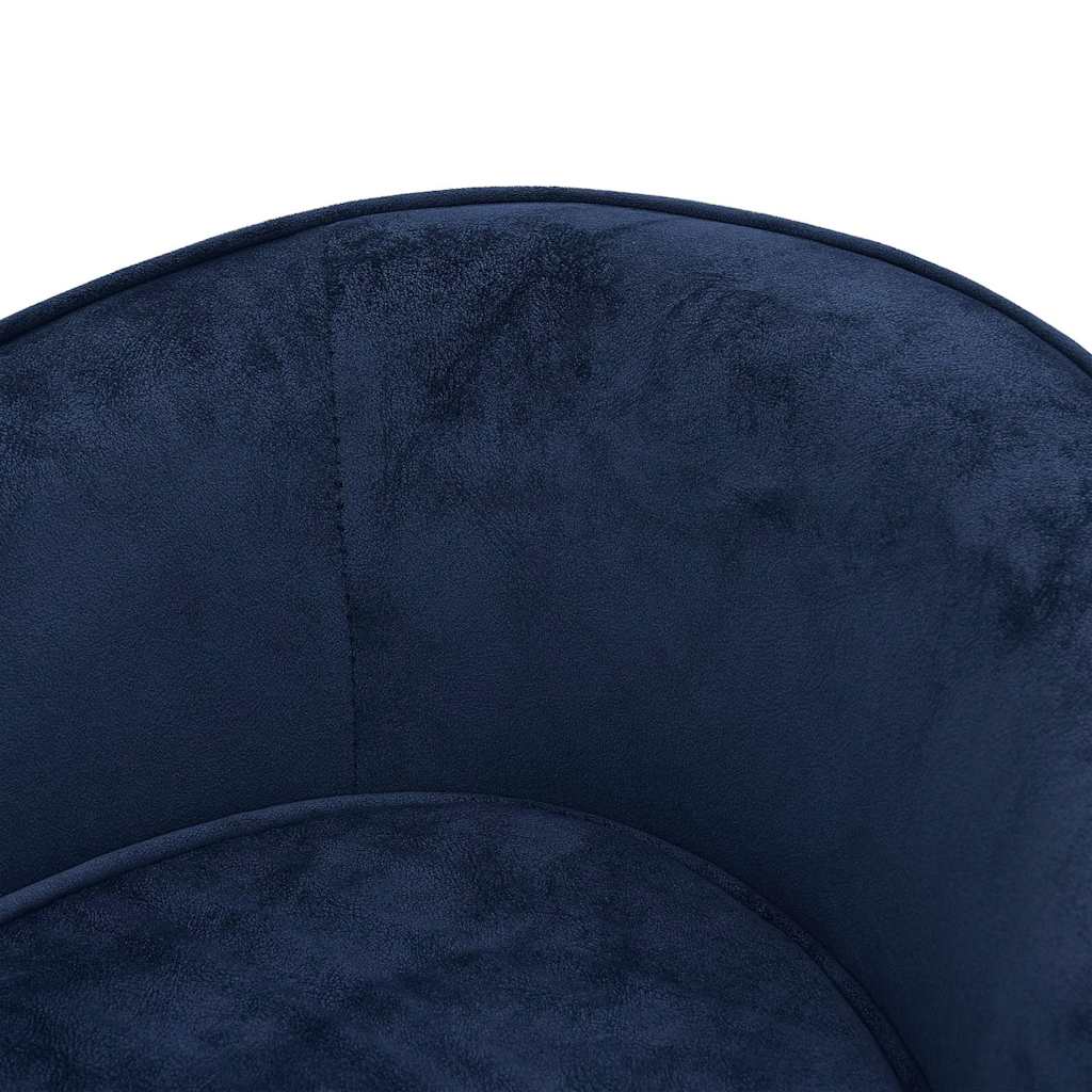 Dog Sofa Blue 69x49x40 cm Plush and Faux Leather