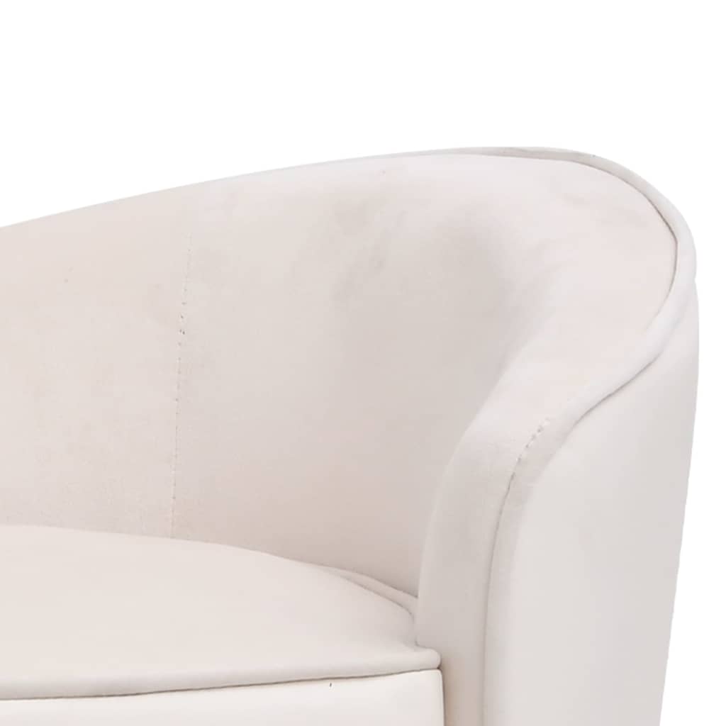 Dog Sofa Cream 69x49x40 cm Plush and Faux Leather