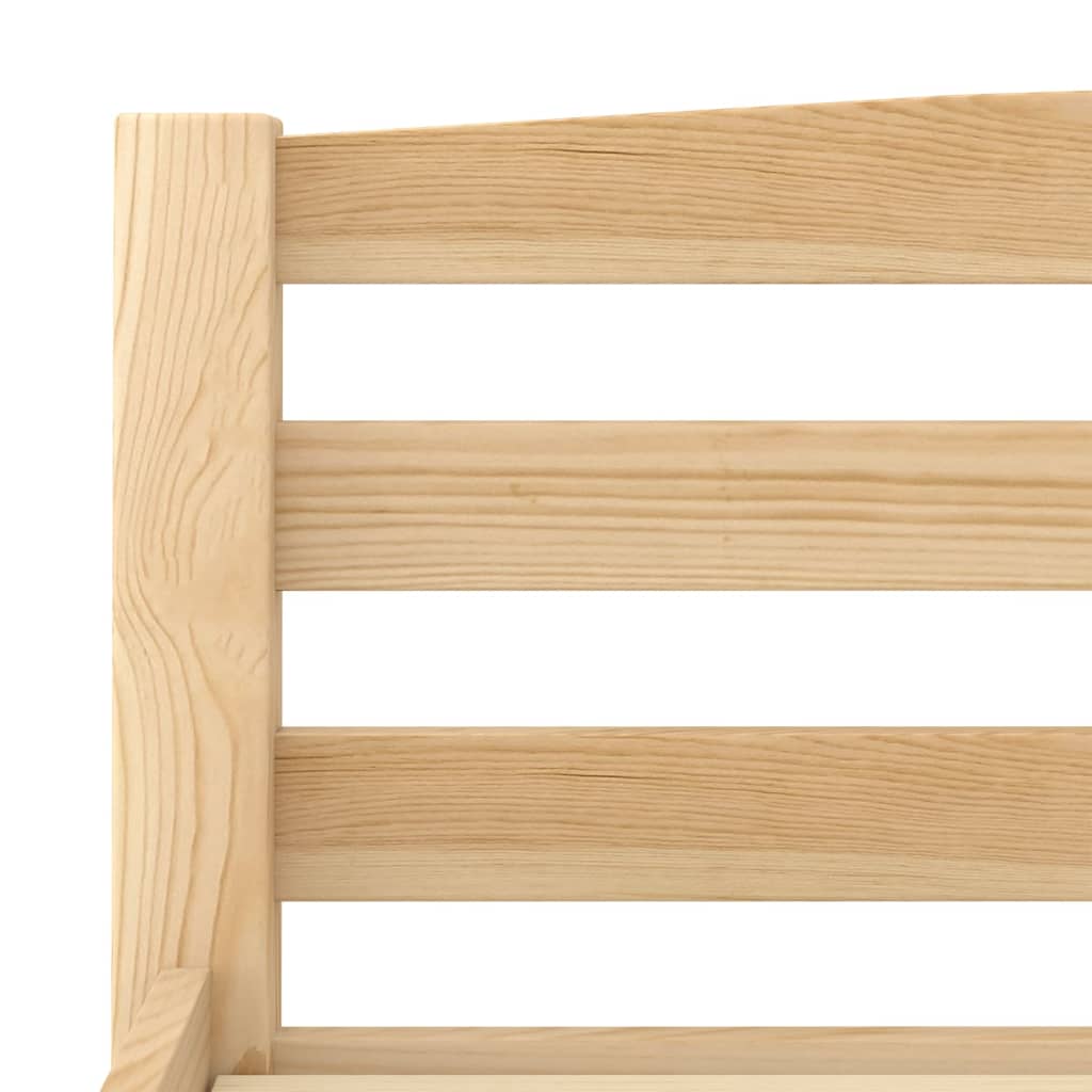 Bed Frame without Mattress Solid Pinewood 140x200 cm