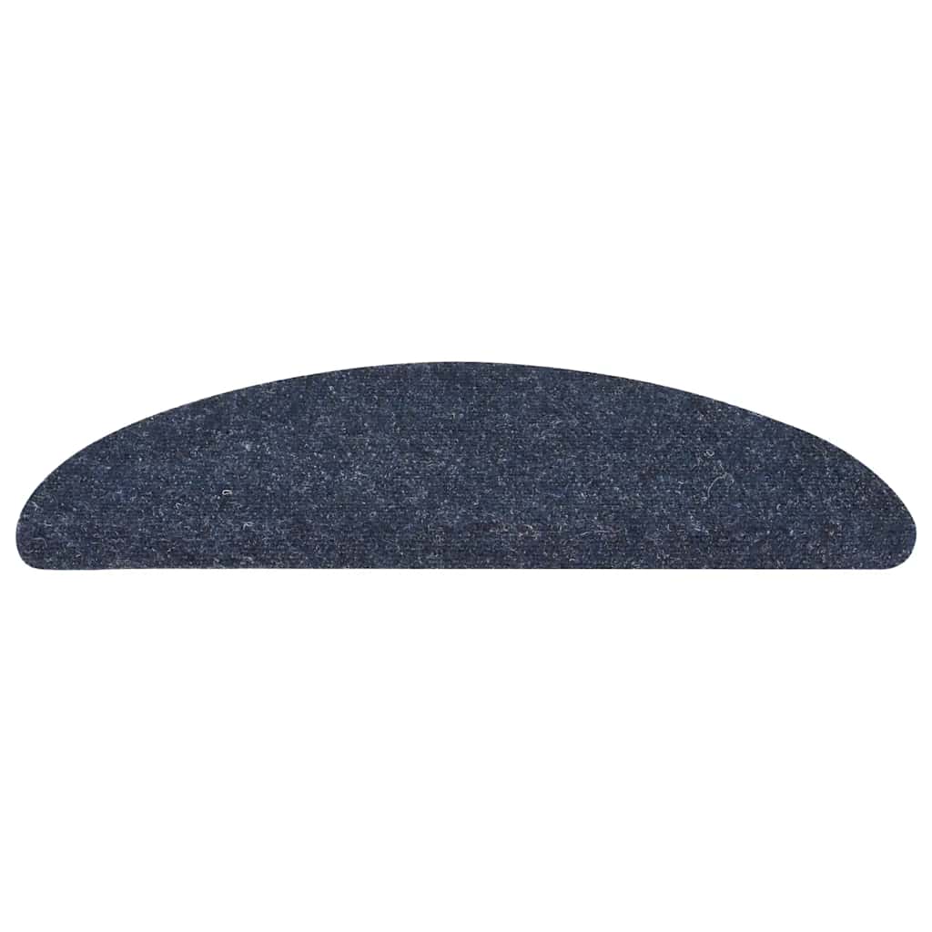 Stair Mats Self-adhesive 5 pcs 56x17x3 cm Blue Half Round