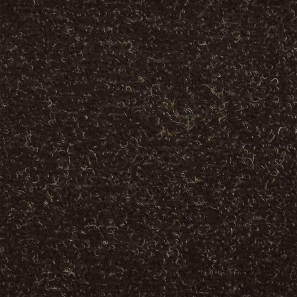 Stair Mats Self-adhesive 10 pcs 65x21x4 cm Dark Brown Half Round Large