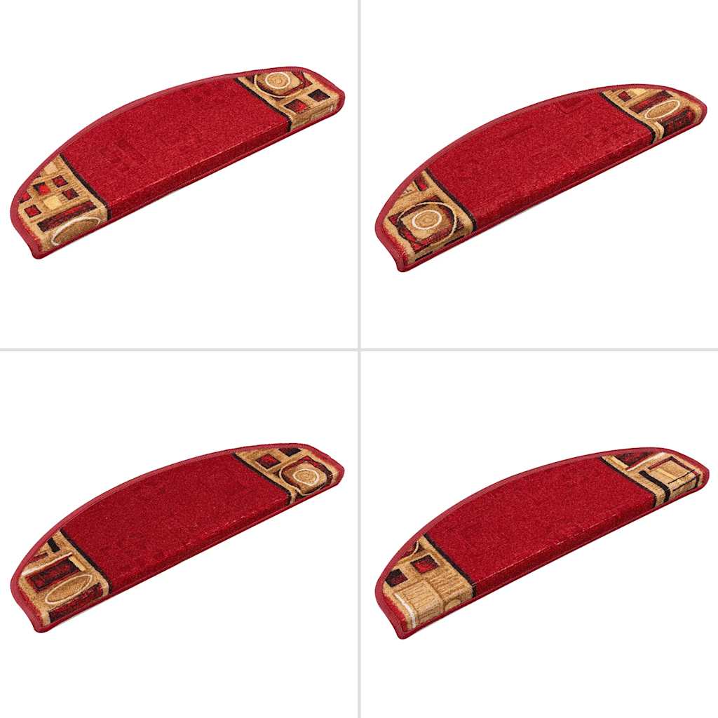 Stair Mats Self-adhesive 5 pcs 65x21x4 cm Red
