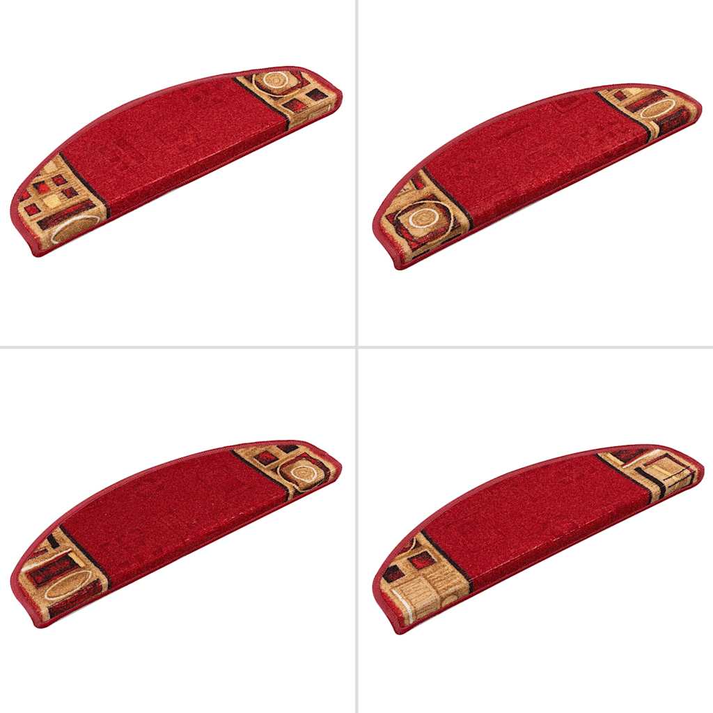 Stair Mats Self-adhesive 10 pcs 65x21x4 cm Red