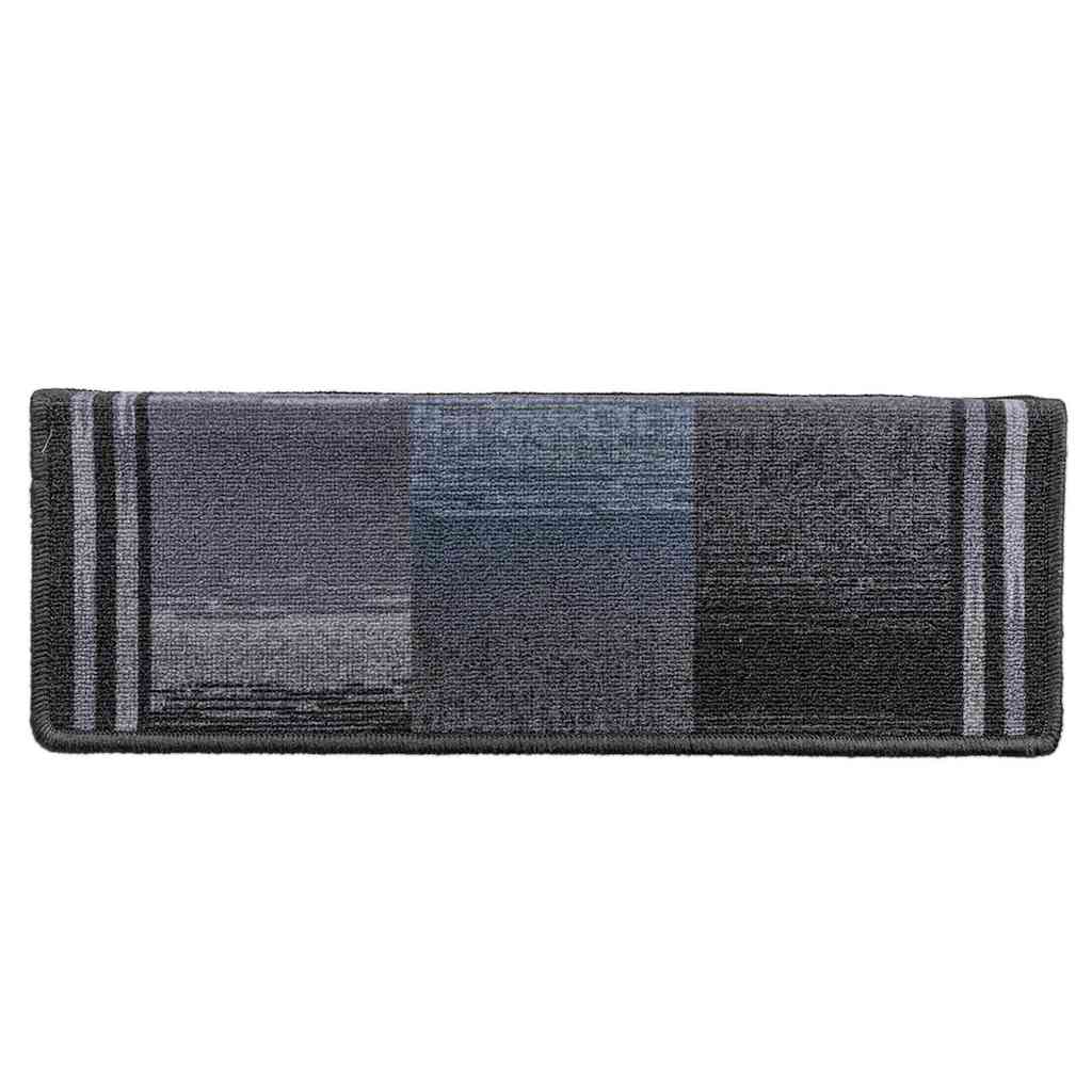 Stair Mats Self-adhesive 5 pcs 65x21x4 cm Black and Grey