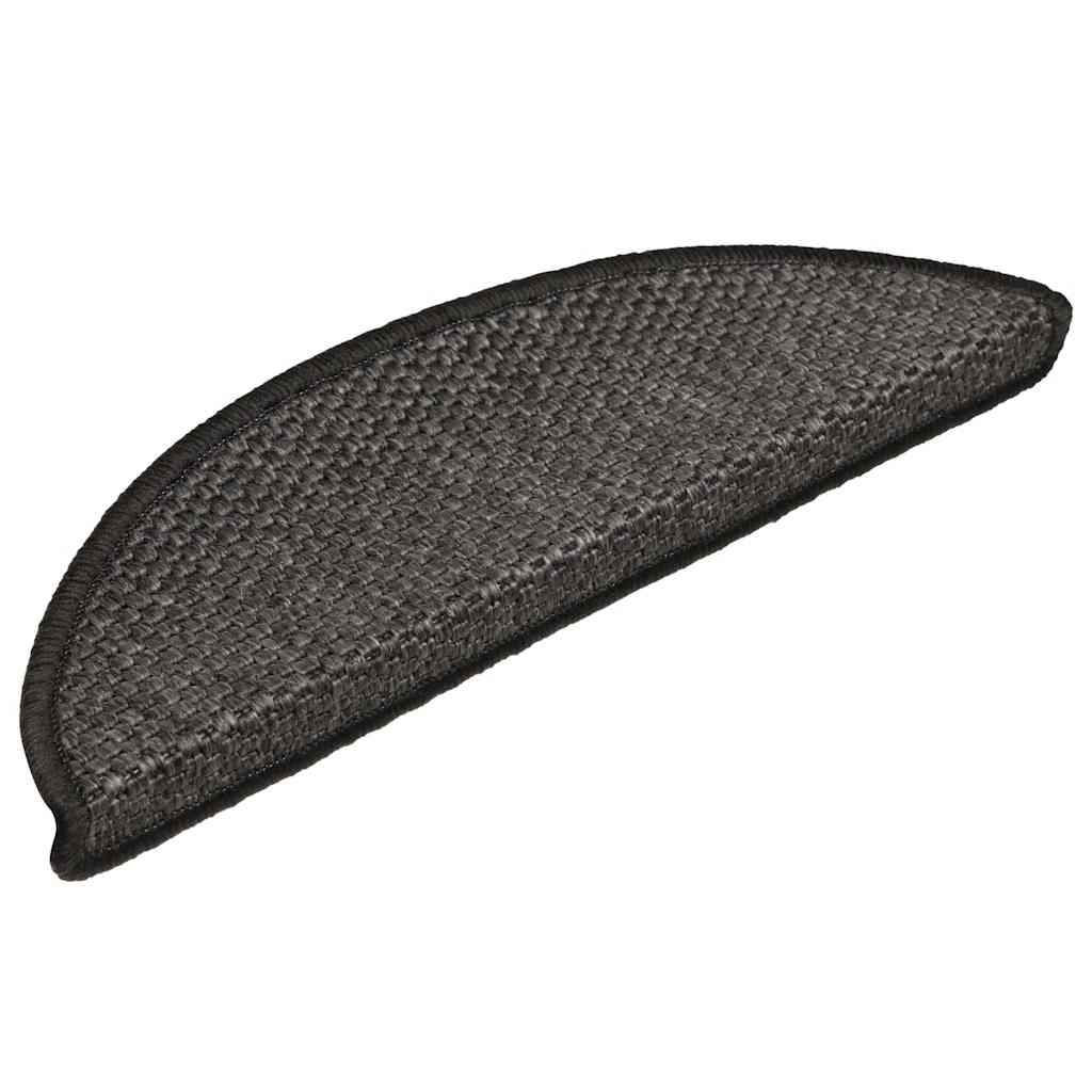 Self-adhesive Stair Mats Sisal-Look 15 pcs 56x20 cm Anthracite