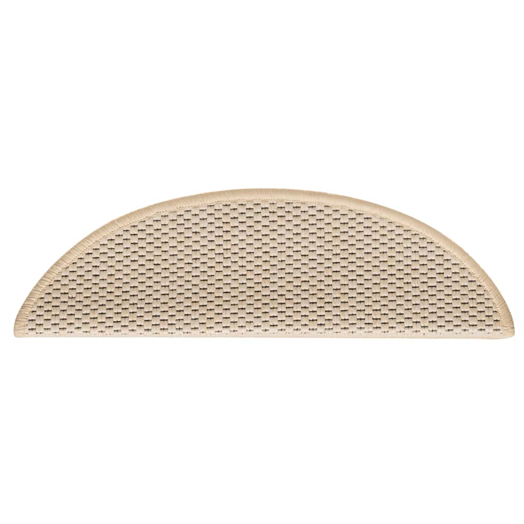 Stair Mats Self-adhesive Sisal-Look 15 pcs 56x17x3 cm Berber