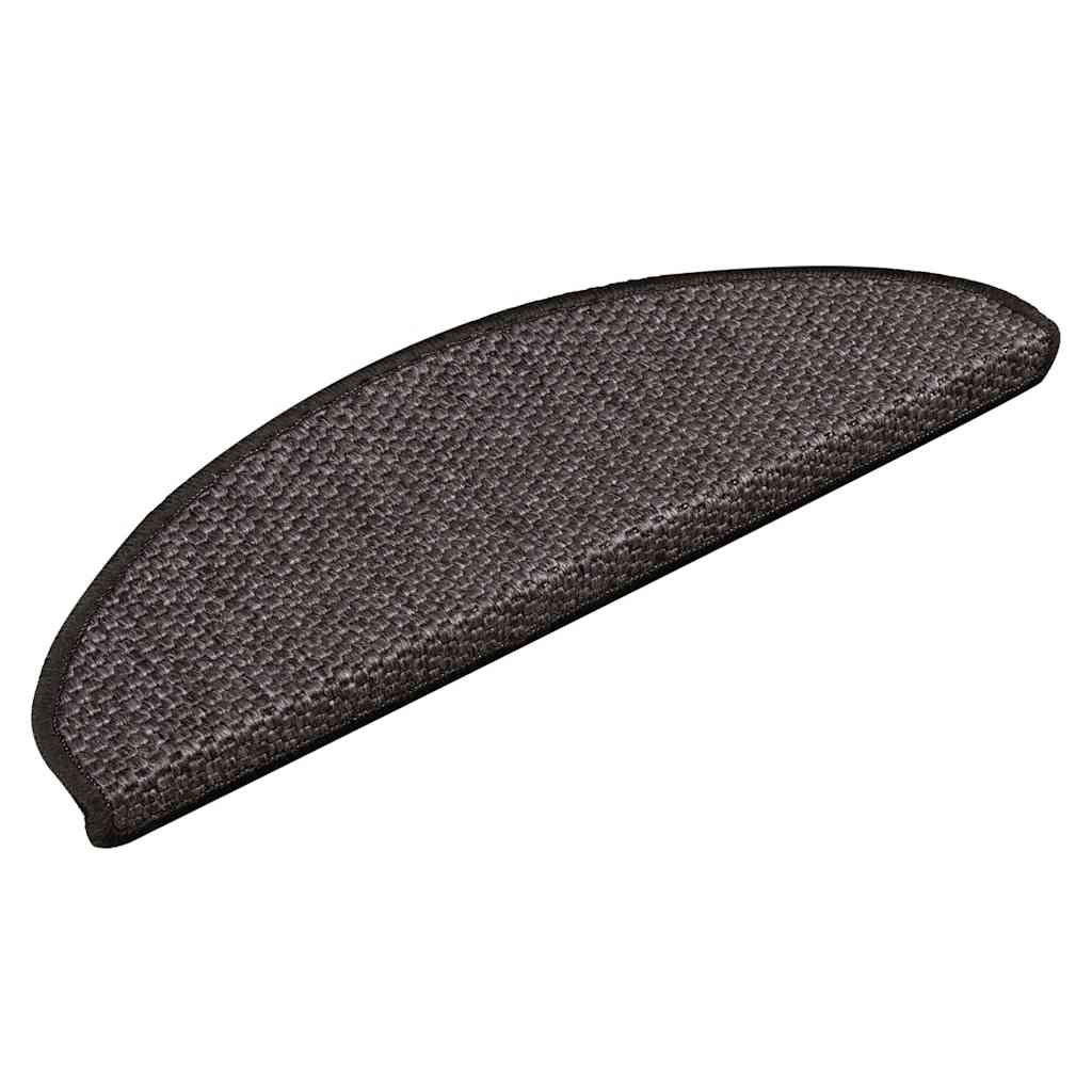 Stair Mats Self-adhesive Sisal-Look 15 pcs 65x21x4 cm Anthracite
