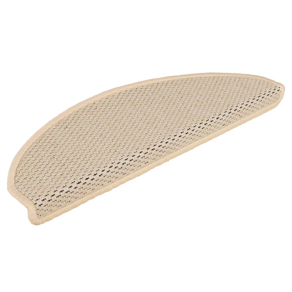 Stair Mats Self-adhesive Sisal-Look 15 pcs 65x21x4 cm Berber