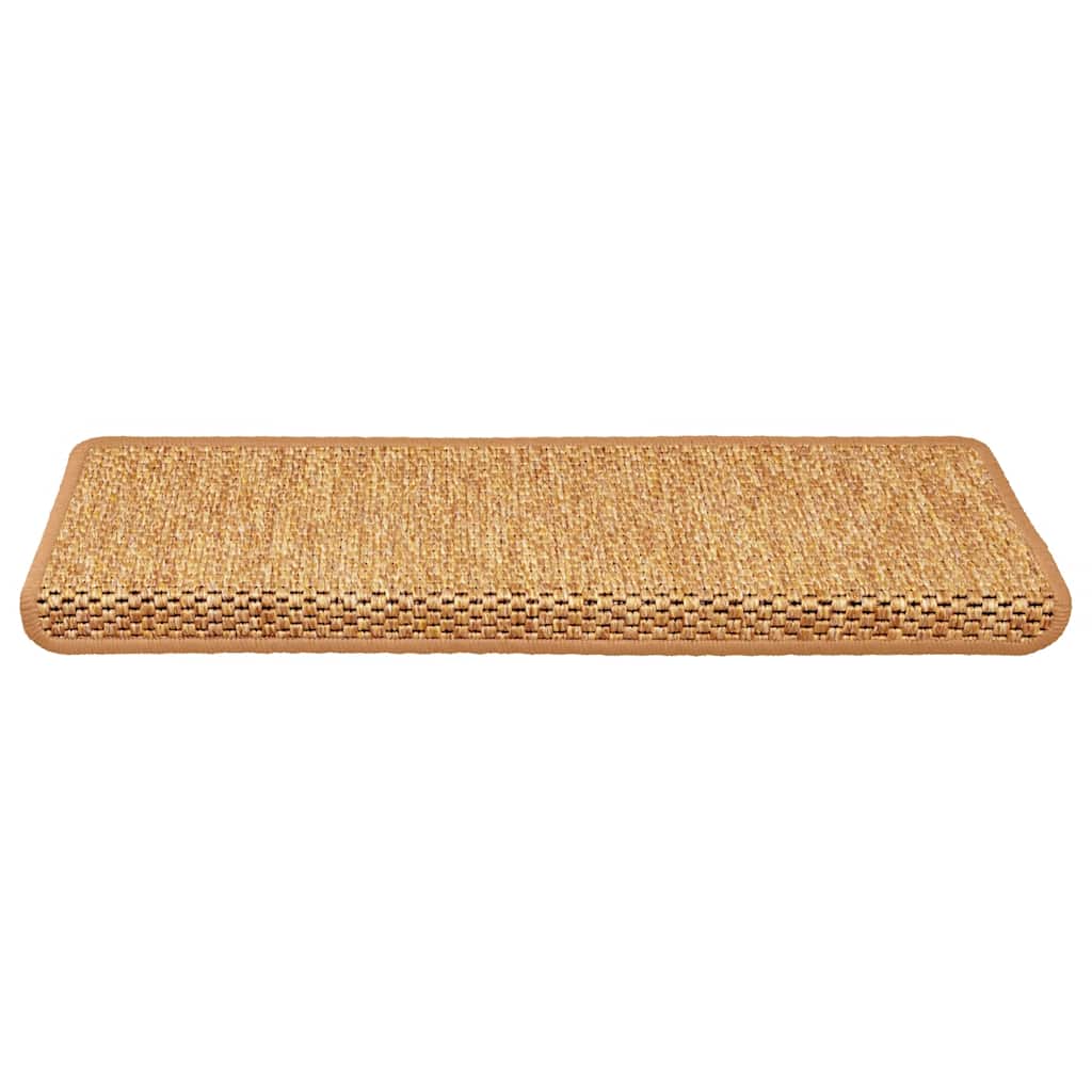 Stair Mats Self-adhesive Sisal-Look 15 pcs 65x21x4 cm Orange