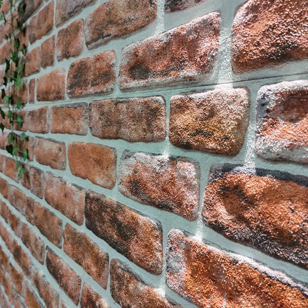3D Wall Panels with Dark Brown Brick Design 10 pcs EPS