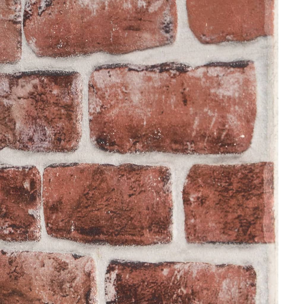 3D Wall Panels with Dark Brown Brick Design 10 pcs EPS