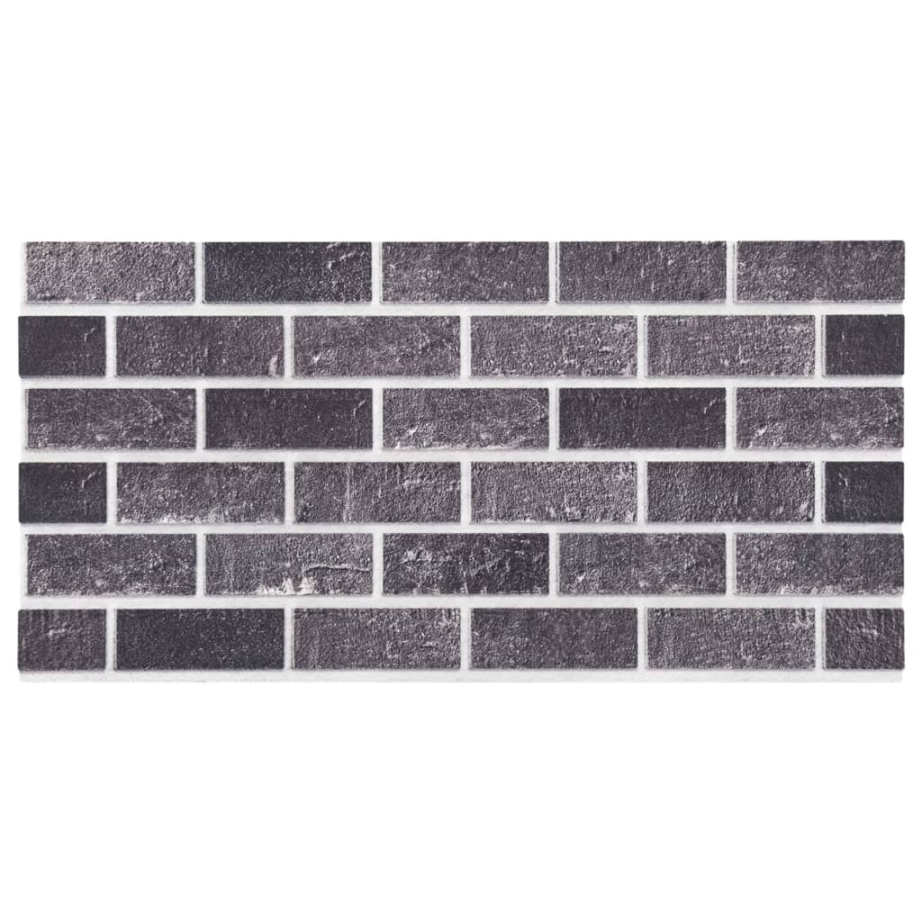 3D Wall Panels with Black & Grey Brick Design 10 pcs EPS