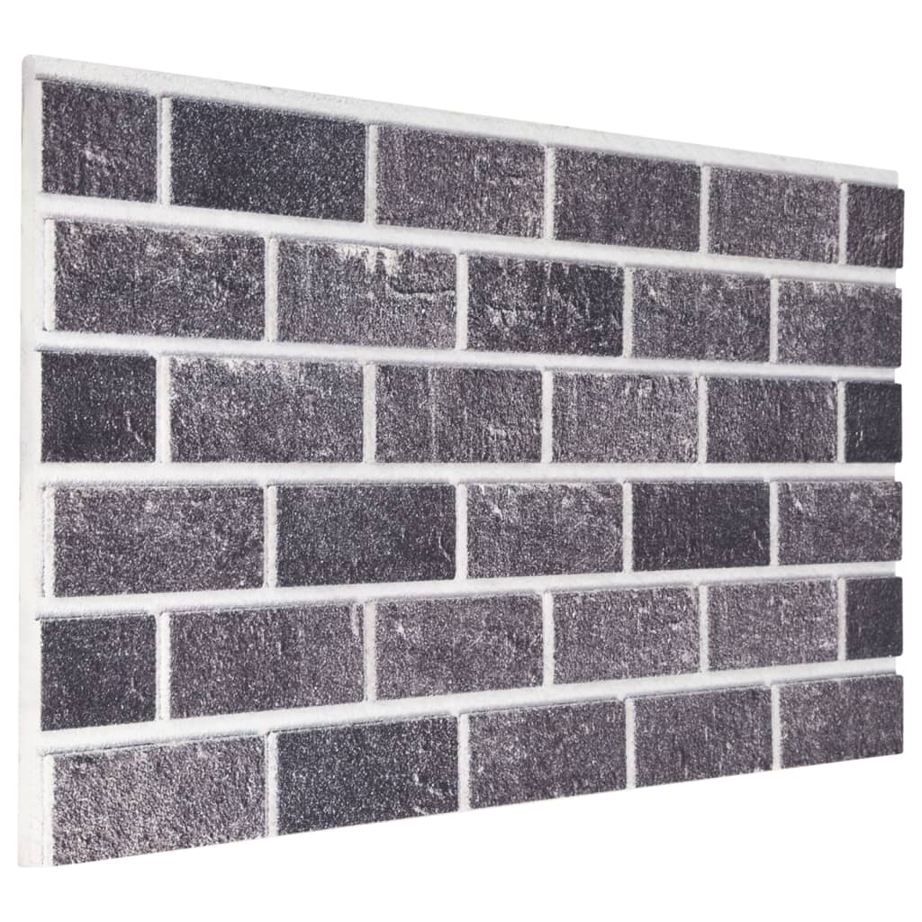 3D Wall Panels with Black & Grey Brick Design 10 pcs EPS
