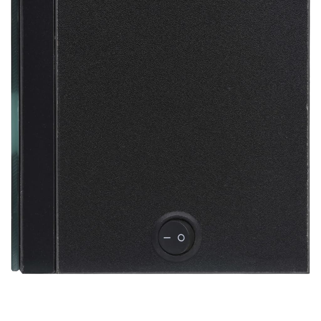 LED Bathroom Mirror Cabinet Black 50x14x60 cm