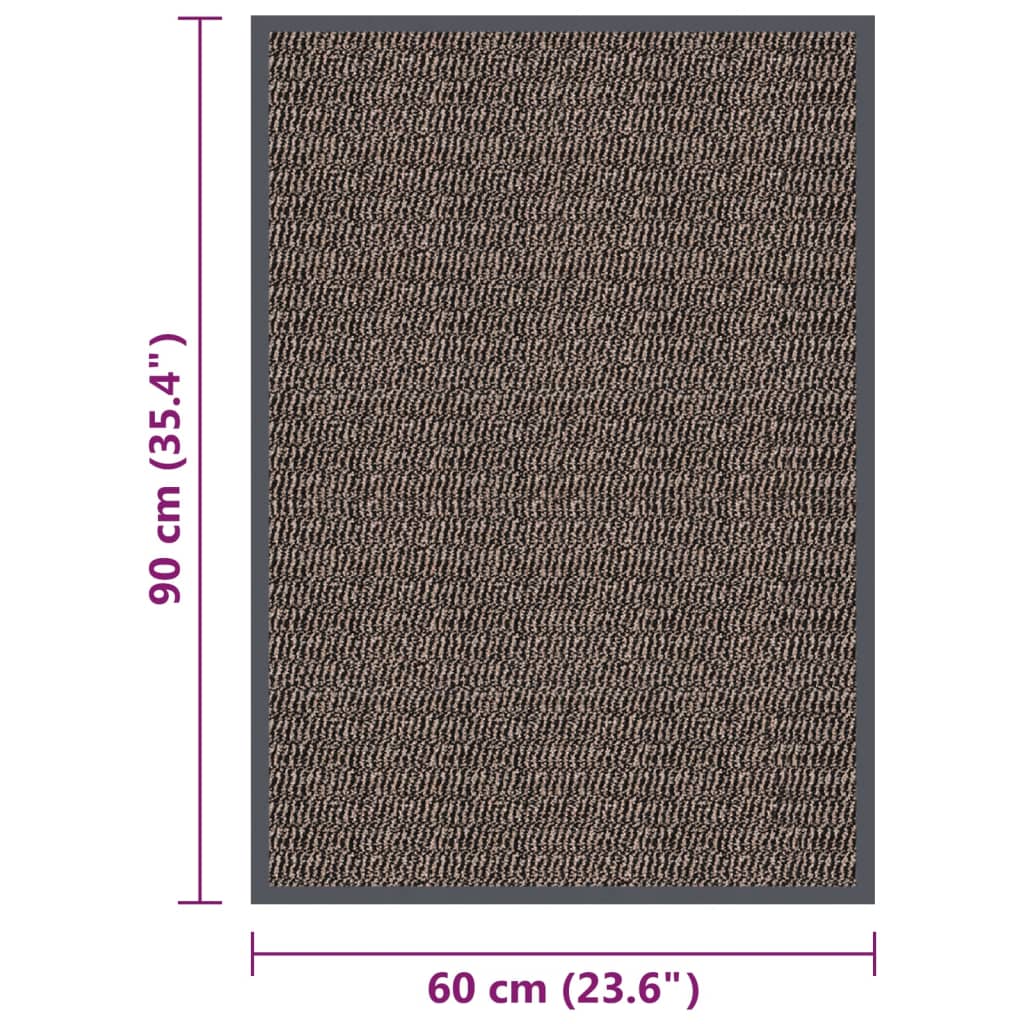 Doormat Tufted 60x90 cm Dark Brown