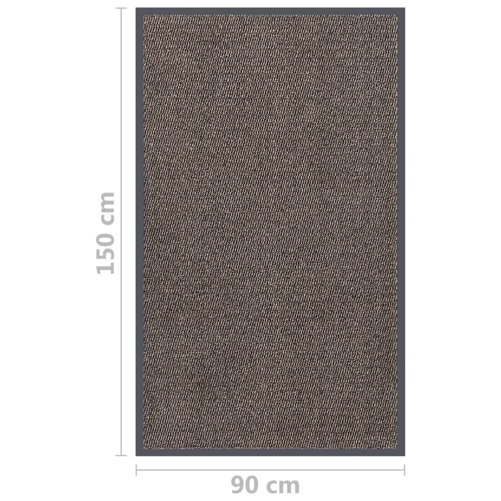Doormat Tufted 90x150 cm Dark Brown