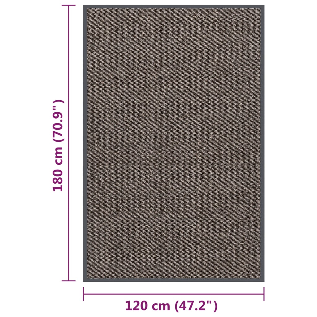 Doormat Tufted 120x180 cm Dark Brown