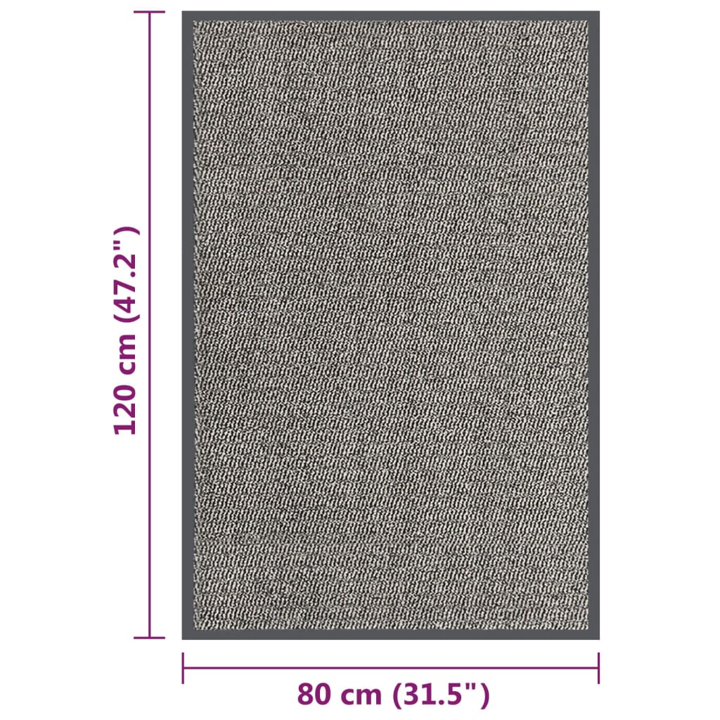 Doormat Tufted 80x120 cm Light Brown