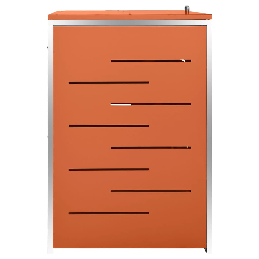 Quadruple Wheelie Bin Shed 276.5x77.5x112.5 cm Stainless Steel