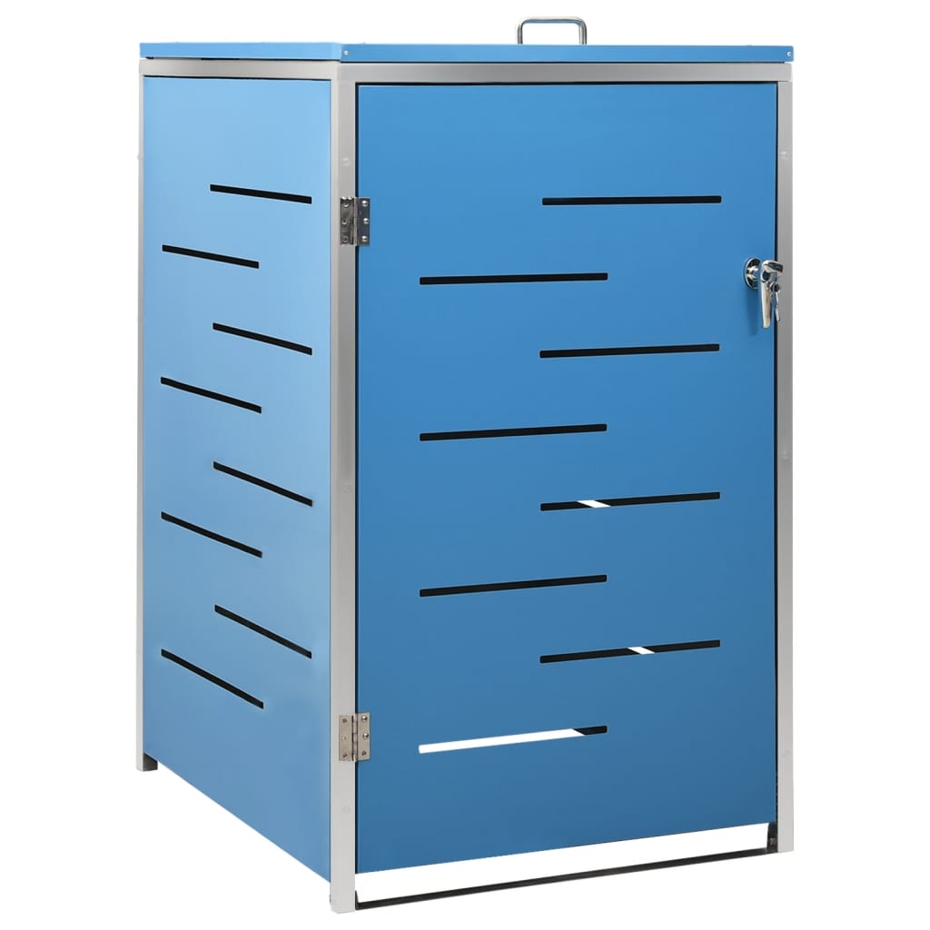 Single Wheelie Bin Shed 69x77.5x112.5 cm Stainless Steel