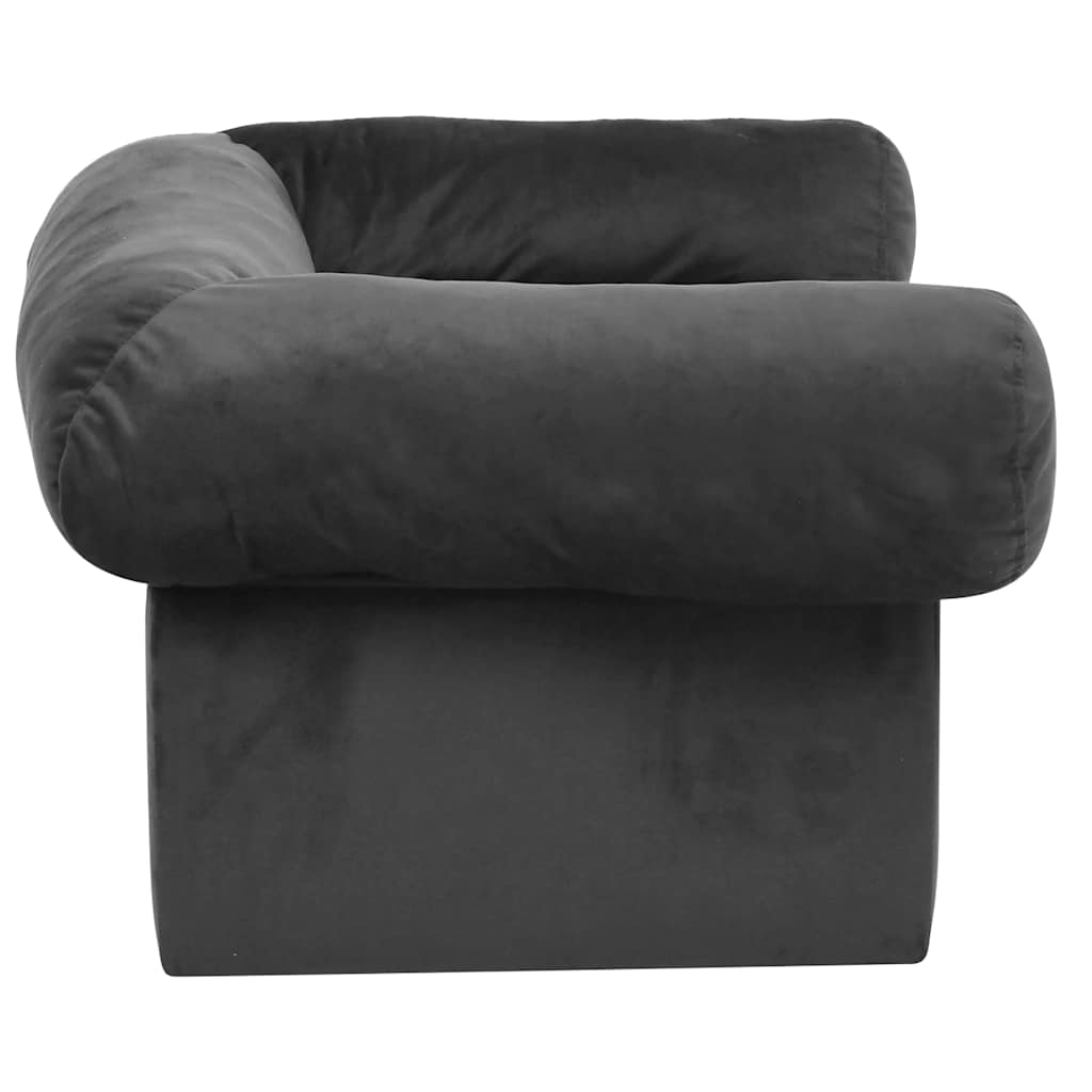 Dog Sofa with Drawer Dark Grey 75x50x38 cm Plush