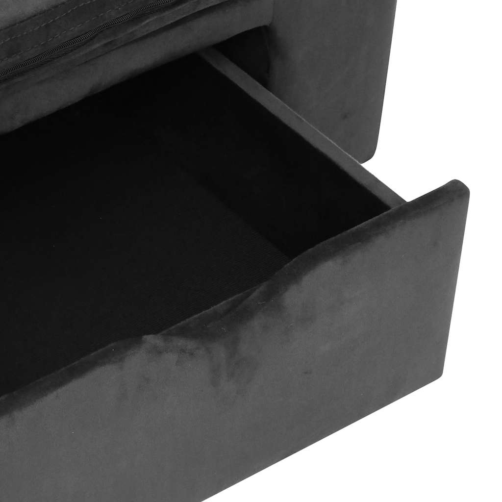 Dog Sofa with Drawer Dark Grey 75x50x38 cm Plush