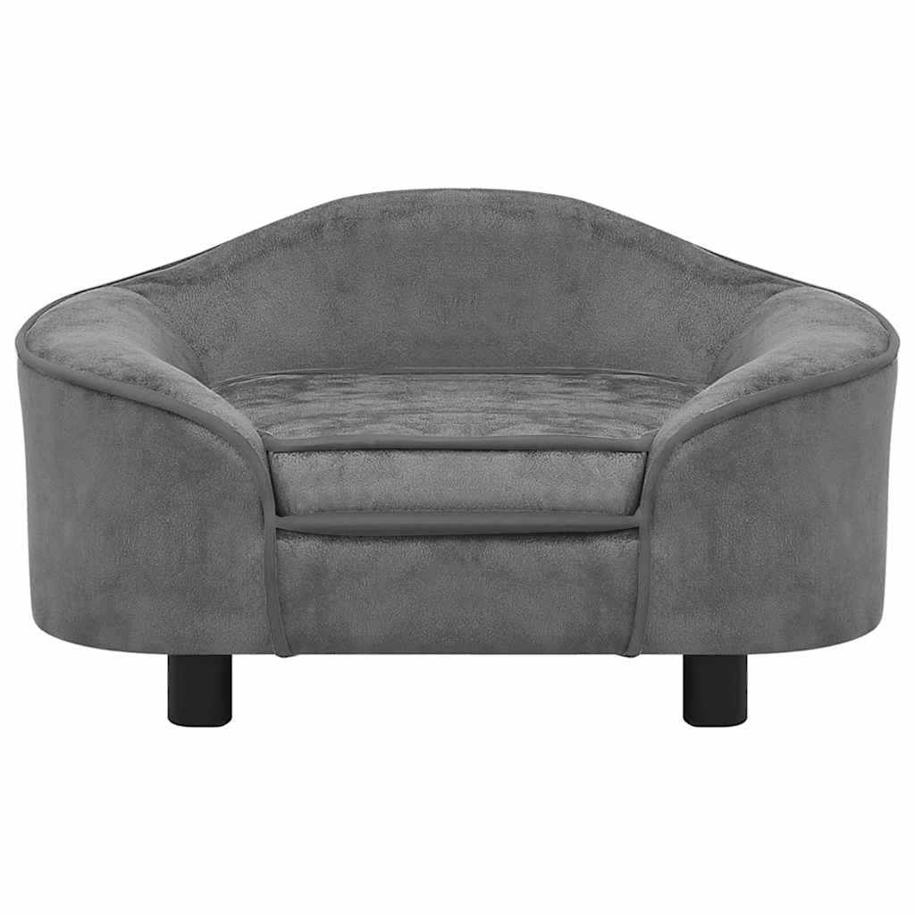 Dog Sofa Grey 67x47x36 cm Plush