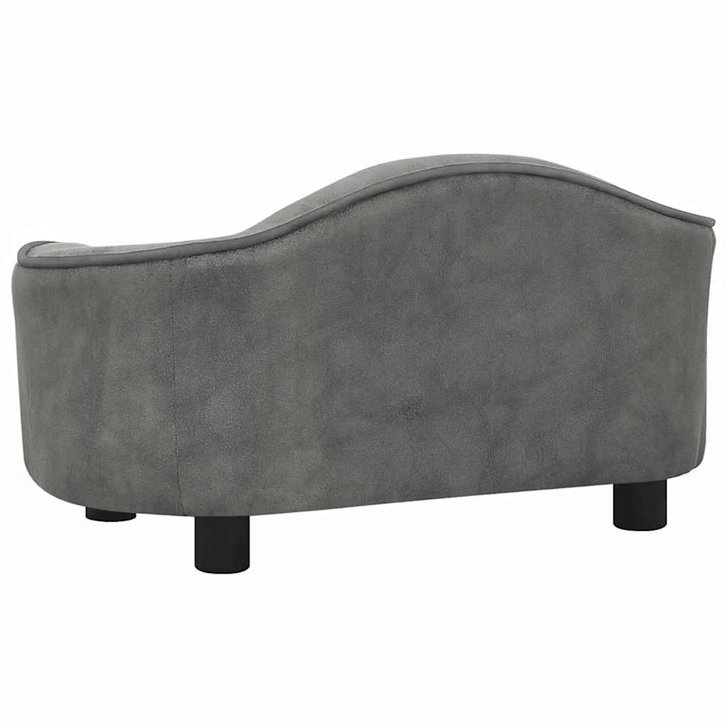 Dog Sofa Grey 67x47x36 cm Plush