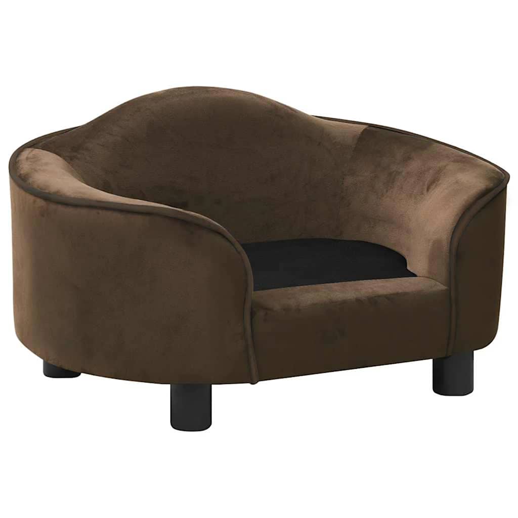 Dog Sofa Brown 67x47x36 cm Plush