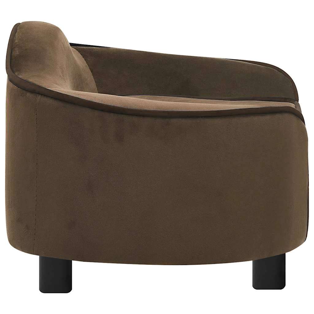 Dog Sofa Brown 67x47x36 cm Plush